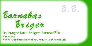 barnabas briger business card